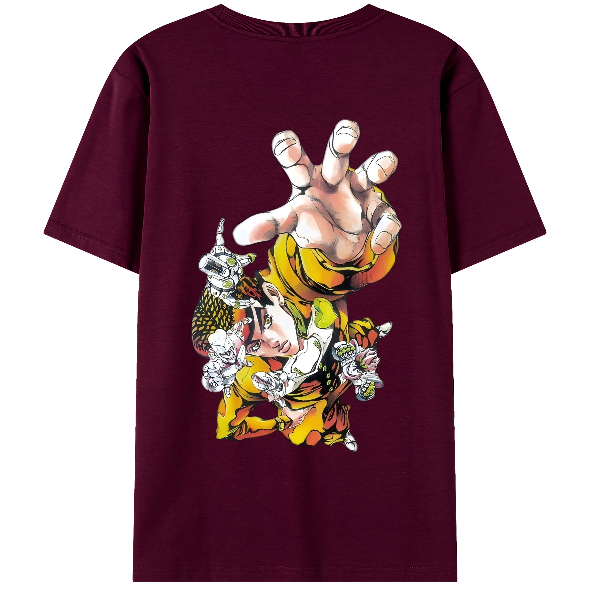 （画像用） ジョジョの奇妙な冒険 ひがしかた じょうすけ JoJo's Bizarre Adventure Higashikata Josuke レディース半袖Tシャツ(バックプリント)